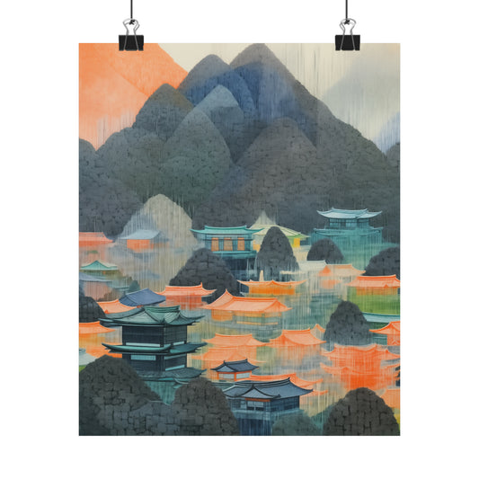 Japanese Landscape Art Poster