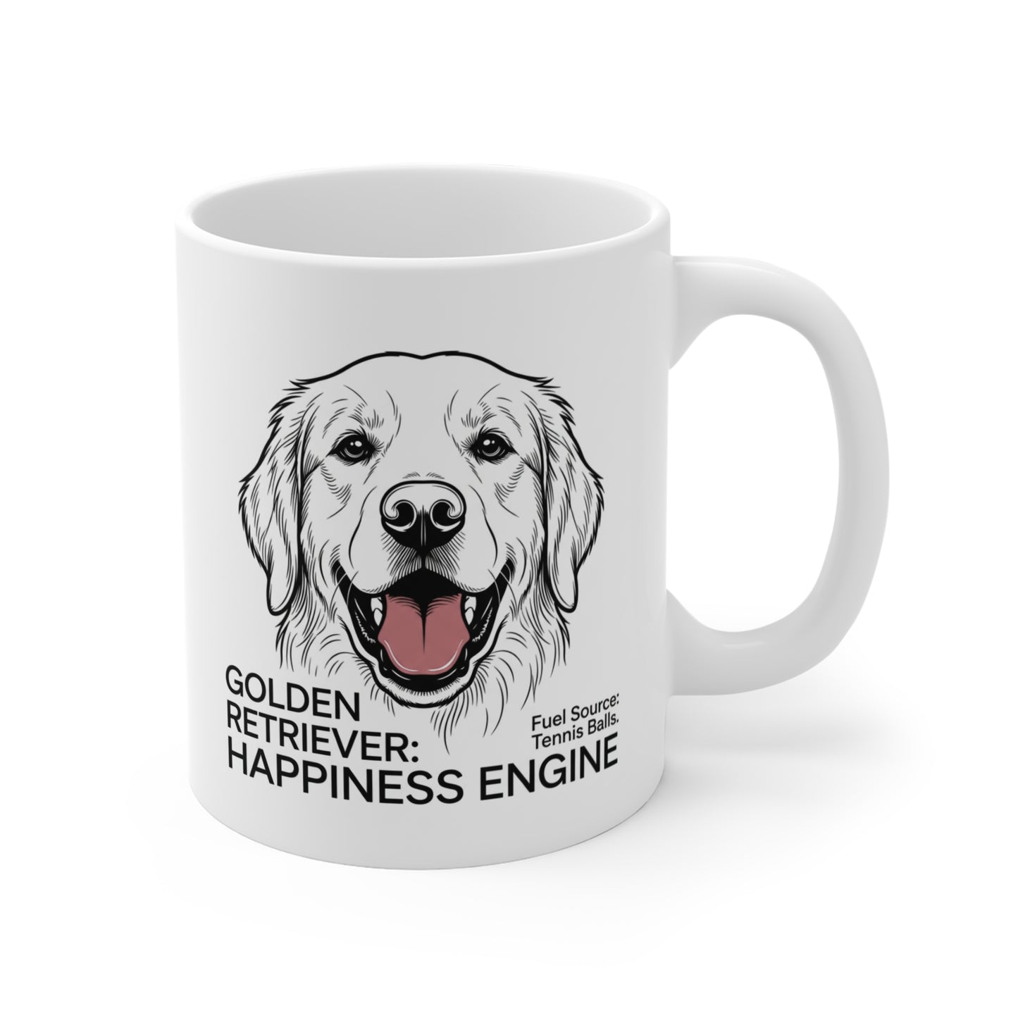 The Golden Retriever Happiness Engine Mug