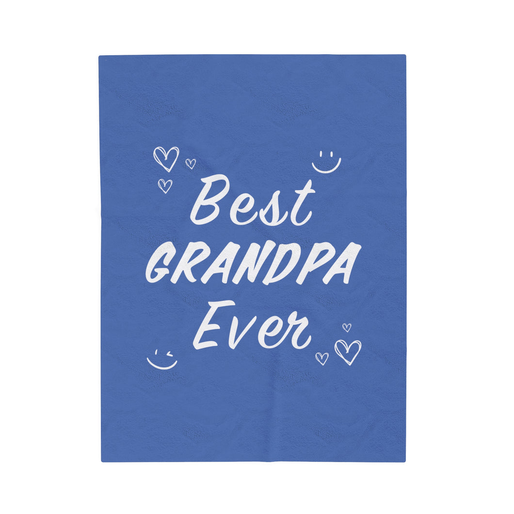 Best Grandpa Ever Blanket Plush Throw