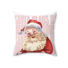 Load image into Gallery viewer, Santa Claus is Coming To Town Faux Suede Cushion
