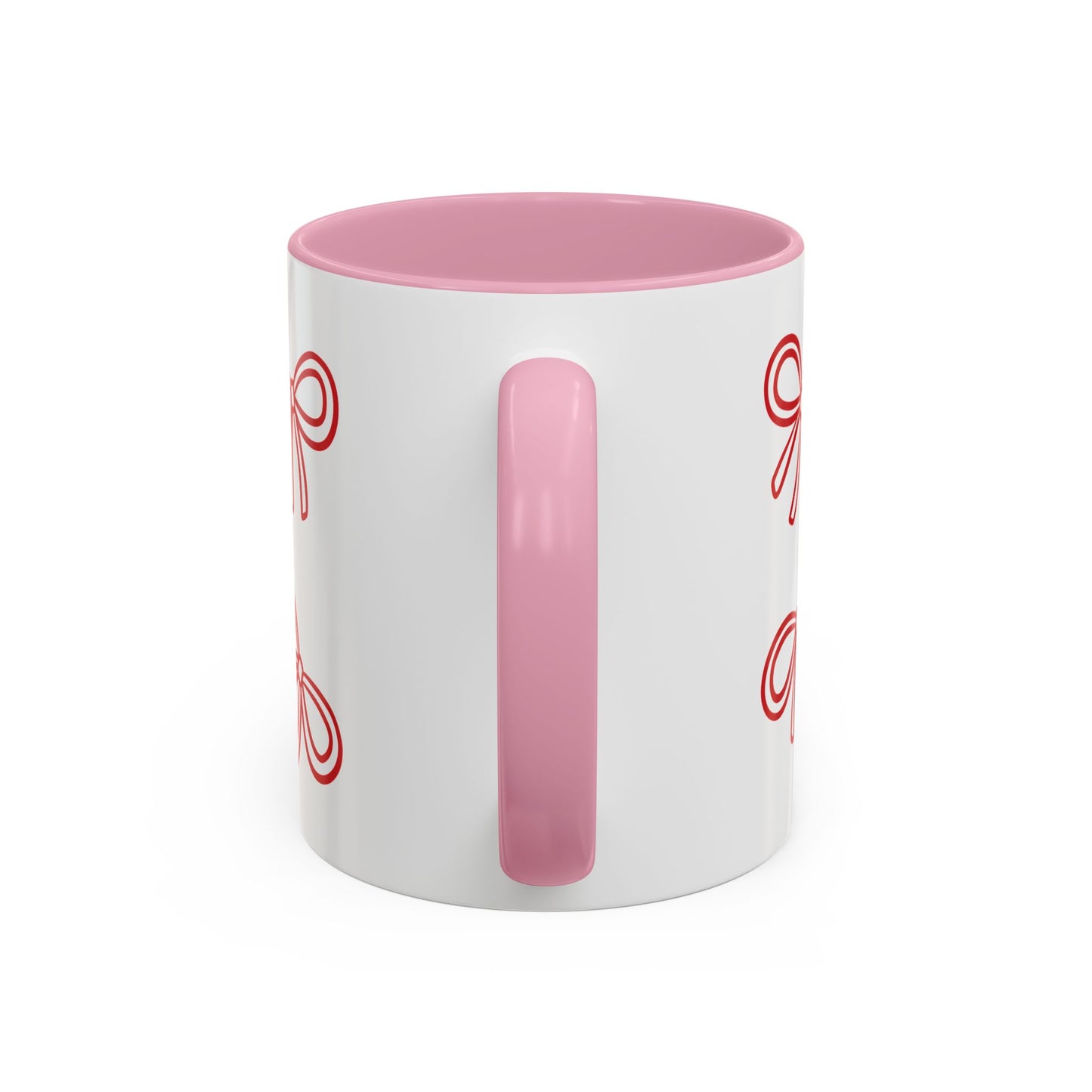 Bow & Sip Coffee Tea Mug in Red or Pink
