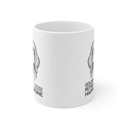 The Golden Retriever Happiness Engine Mug