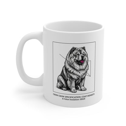 The Chow Chow Coat Density Blueprint Mug