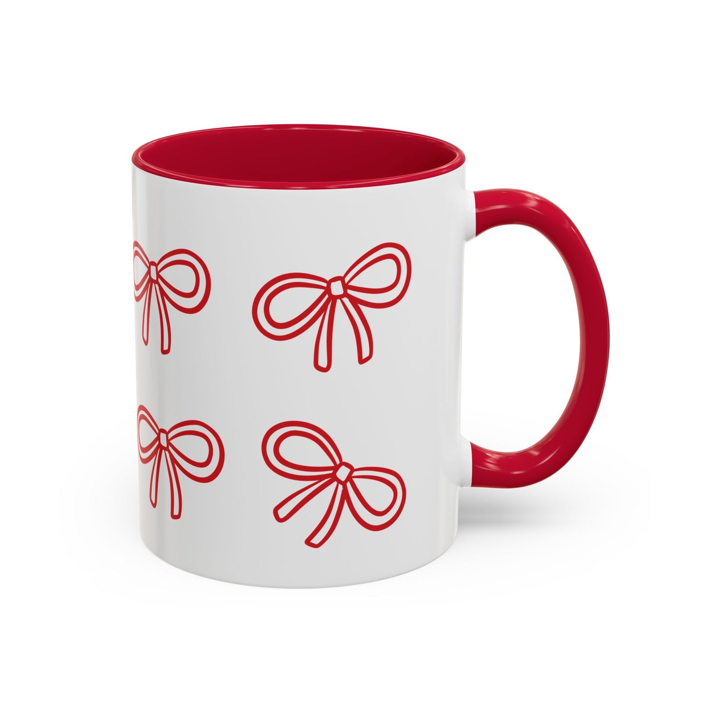 Bow & Sip Coffee Tea Mug in Red or Pink