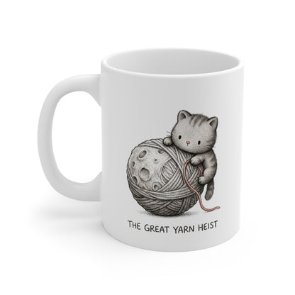 The Stippled Kitten & The Yarn Moon Mug