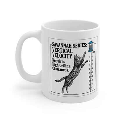 The Savannah Feline Vertical Velocity Chart Mug