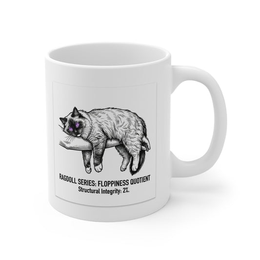 Ragdoll Cat Floppiness Blueprint Mug