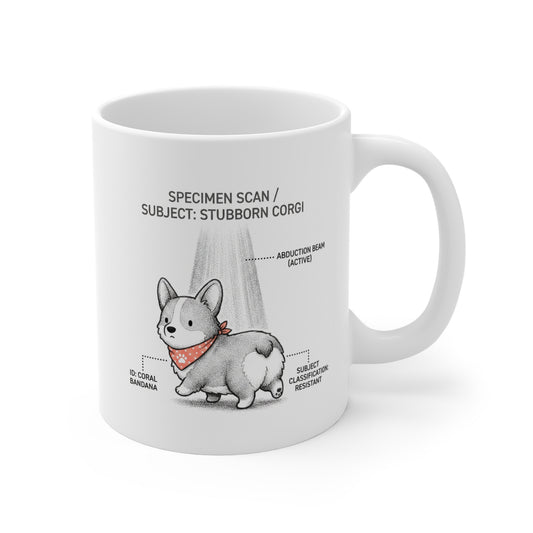 The Corgi Abduction Scanner Mug