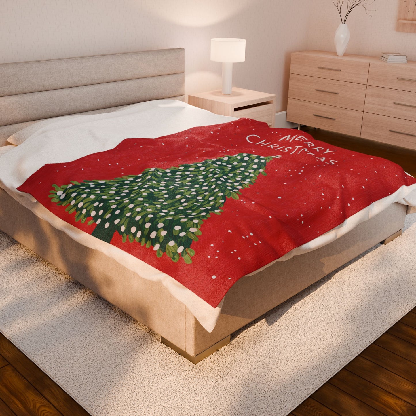 Christmas Tree Holiday Blanket Plush Throw