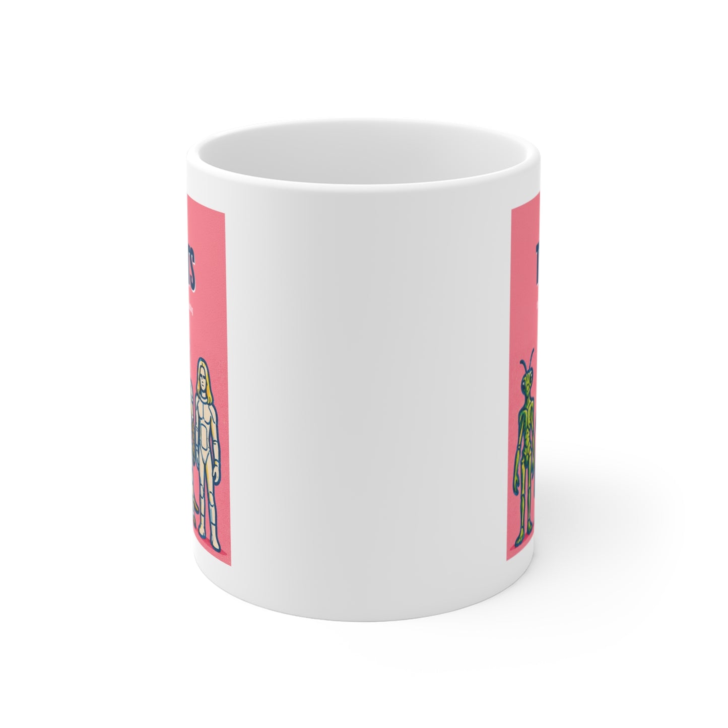 Tourists Theme 4 Alien Species Retro Sci‑Fi Character Mug