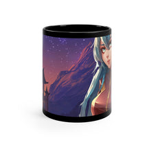 Load image into Gallery viewer, Anime Girl in Space Black Coffee Tea Mug
