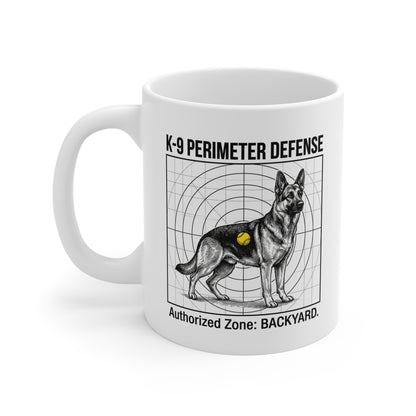 The German Shepherd Defense Perimeter Map Mug