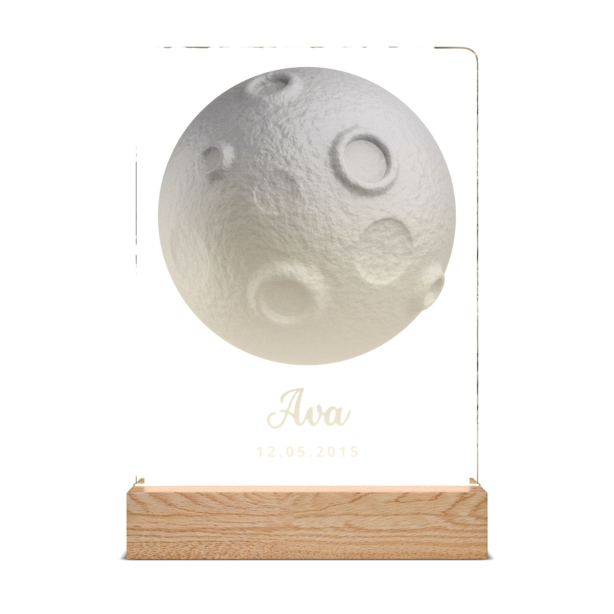 Personalized Forever Moon Night Light -  Custom Name LED Bedroom Lamp