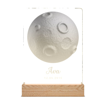 Personalized Forever Moon Night Light -  Custom Name LED Bedroom Lamp