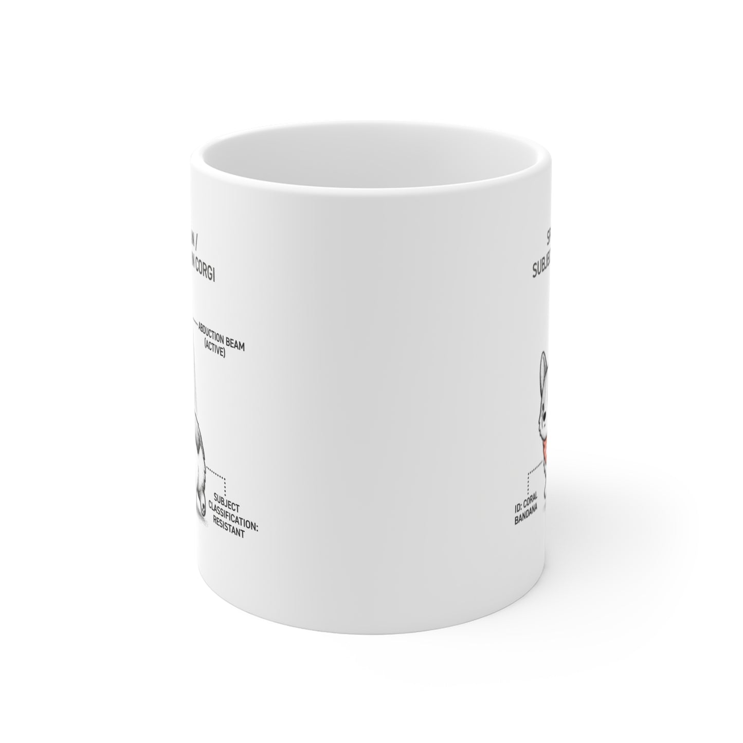 The Corgi Abduction Scanner Mug