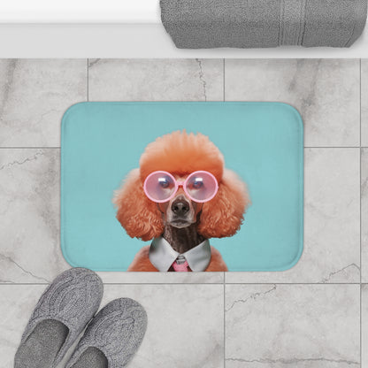 Cool Dog with Shades Bath Mat