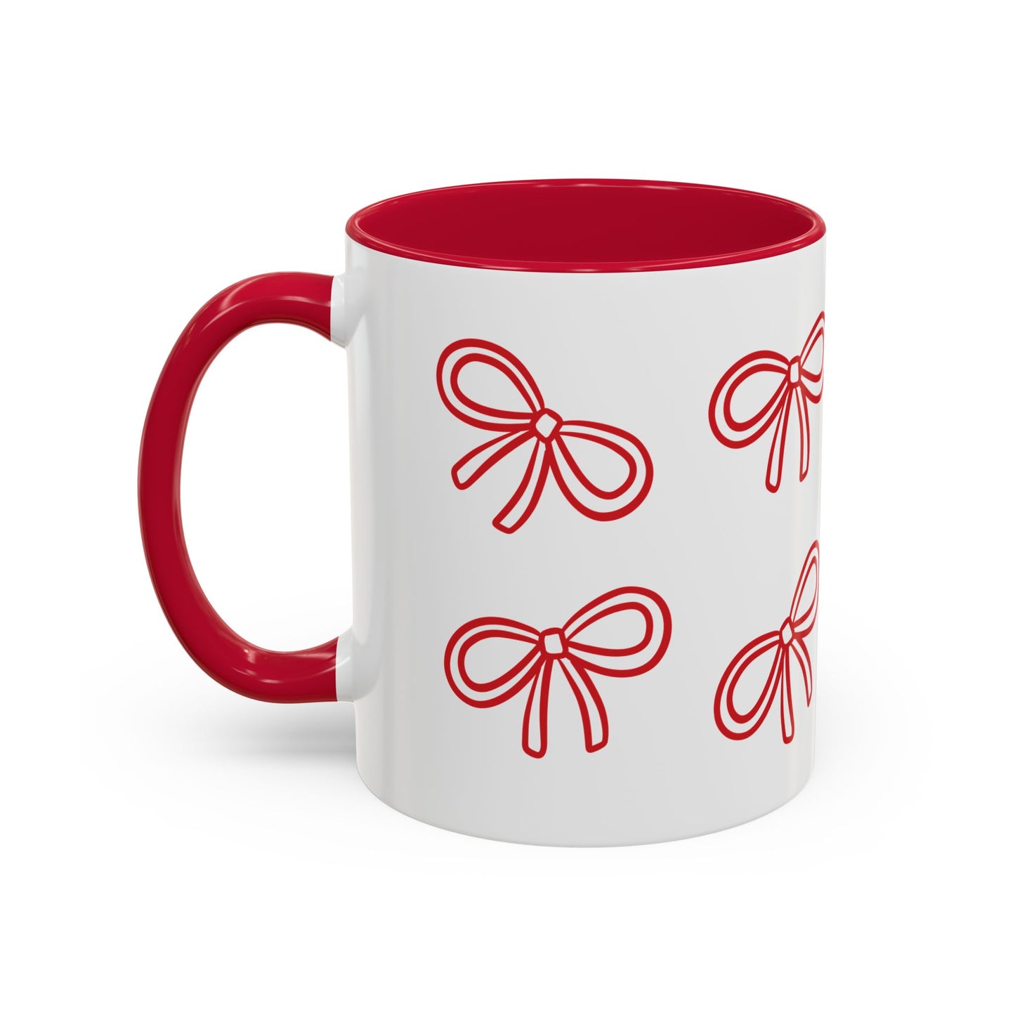 Bow & Sip Coffee Tea Mug in Red or Pink