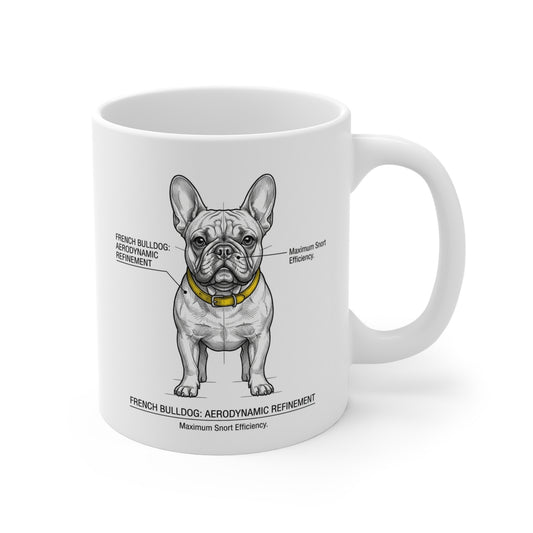 The French Bulldog Aerodynamic Blueprint Mug