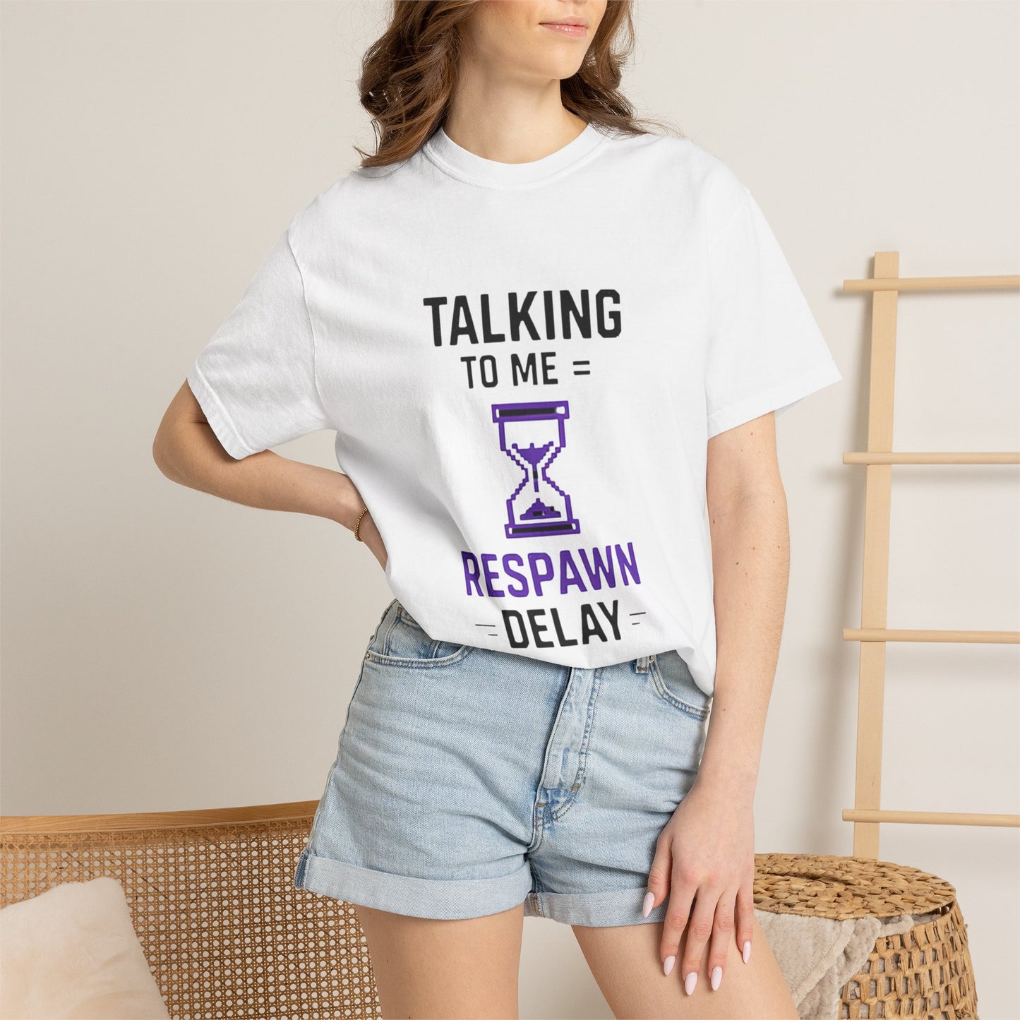 T-Shirt "Talking to Me = Respawn Delay" Gamer Tee