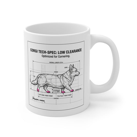 Corgi Ground Clearance Diagram Mug