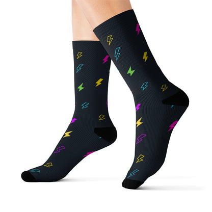 Neon Flash Novelty Socks