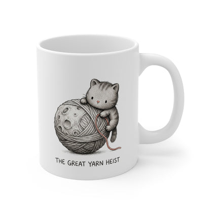 The Stippled Kitten & The Yarn Moon Mug