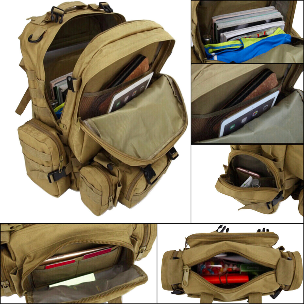 Military Style Outdoor Durable 55L Waterproof Backpack