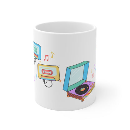 Retro Music Collection Coffee Tea Mug
