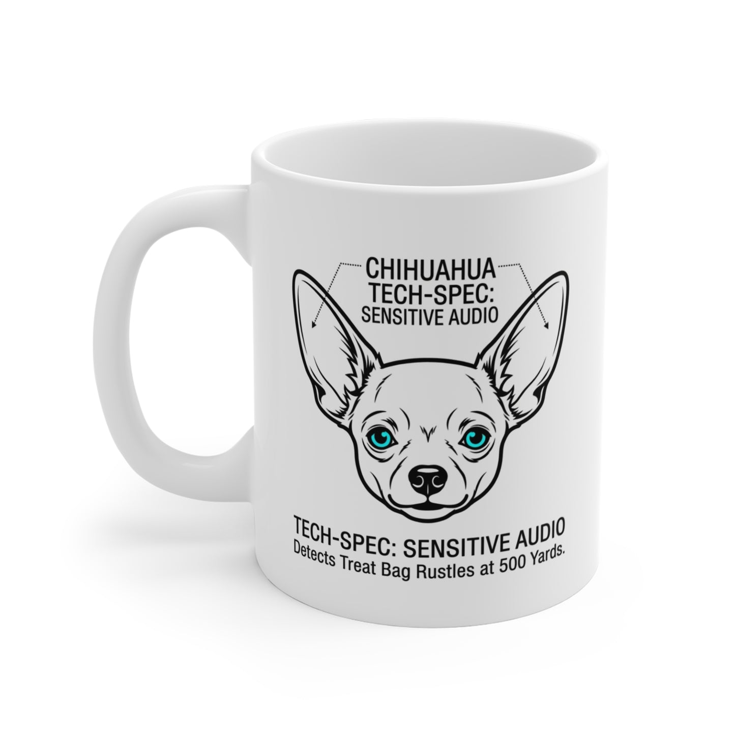 Chihuahua Auditory System Tech Design Mug