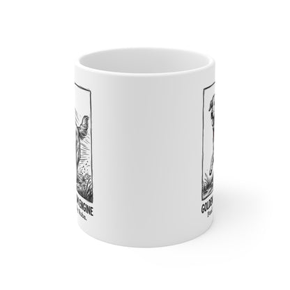 The Golden Retriever Enthusiasm Engine Mug