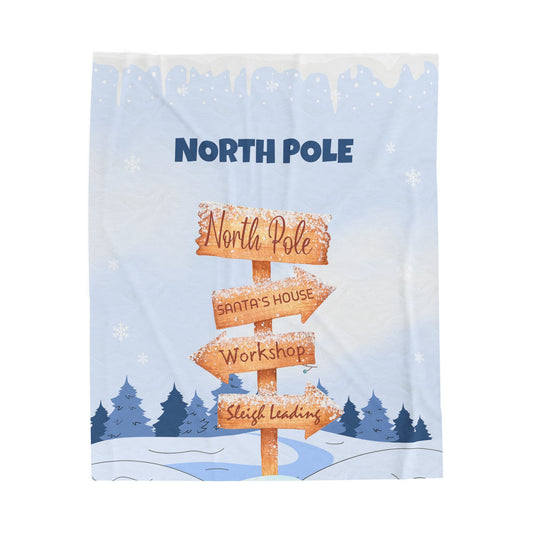 North Pole Navigation Edition Plush Blanket Throw