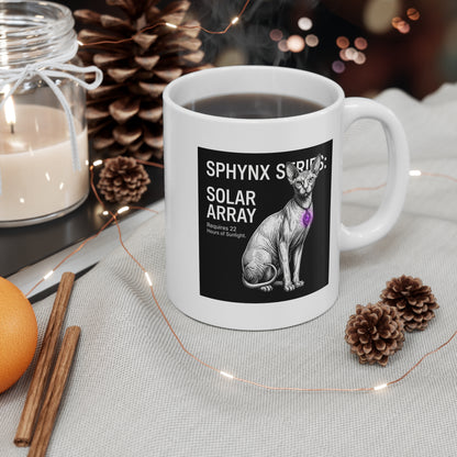 The Sphynx Cat Solar Array Blueprint Mug