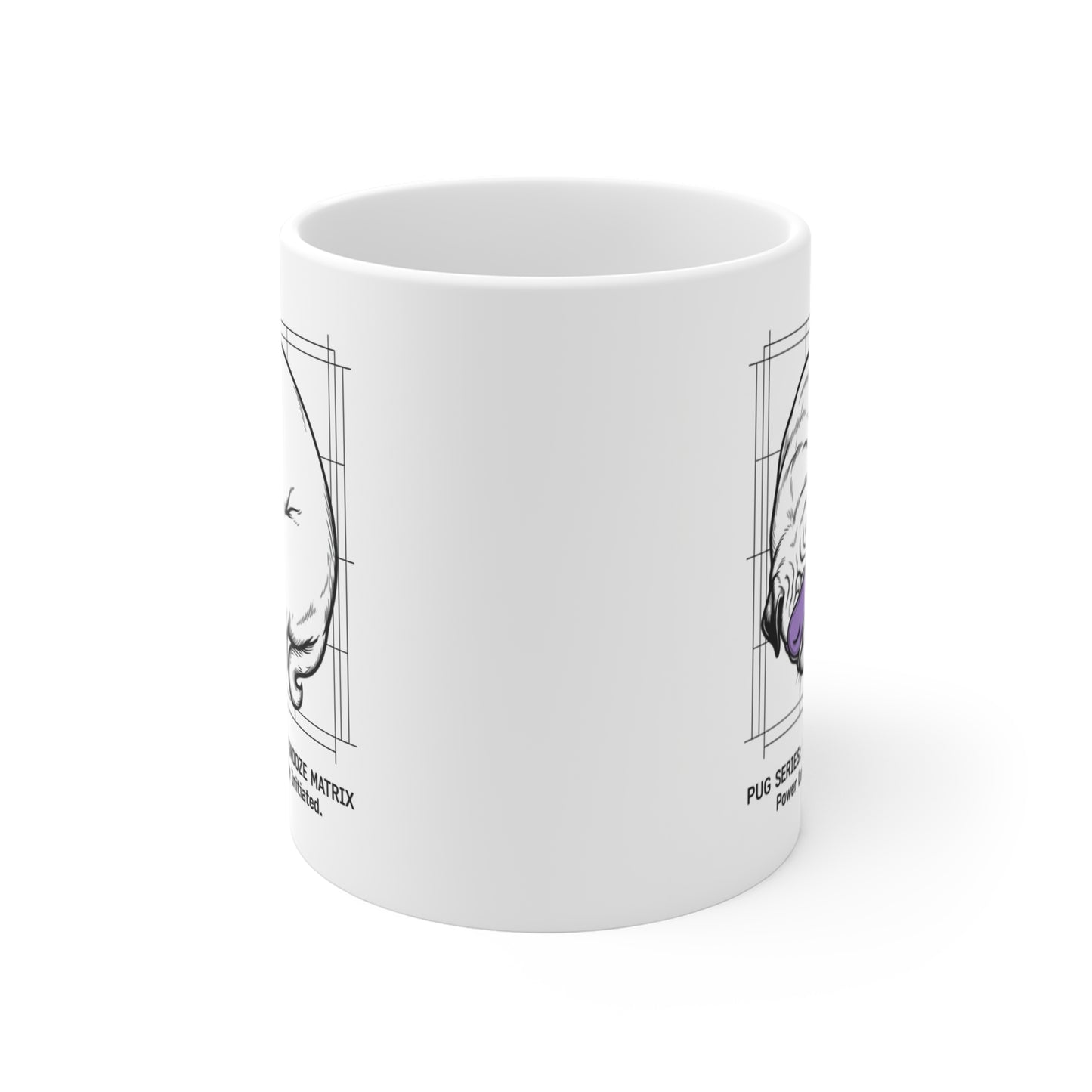 The Pug Optimized Snooze Matrix Mug