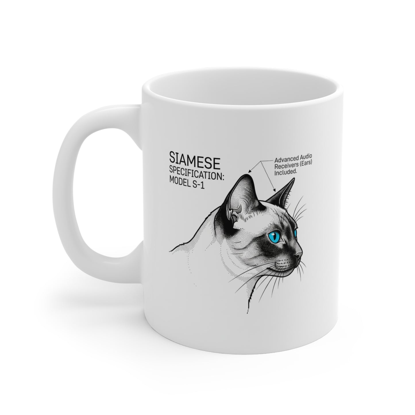 The Siamese Cat Audio Receiver Tech-Spec Mug