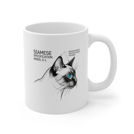The Siamese Cat Audio Receiver Tech-Spec Mug