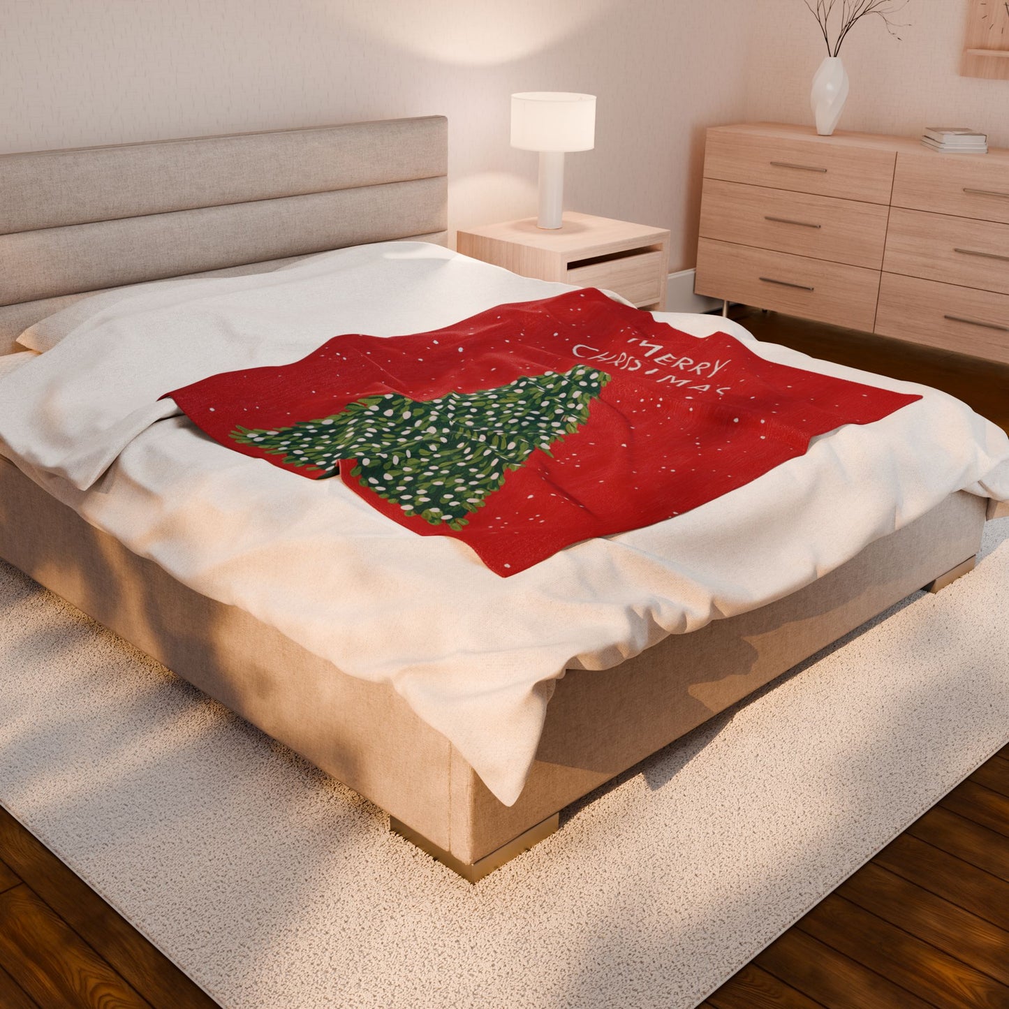 Christmas Tree Holiday Blanket Plush Throw