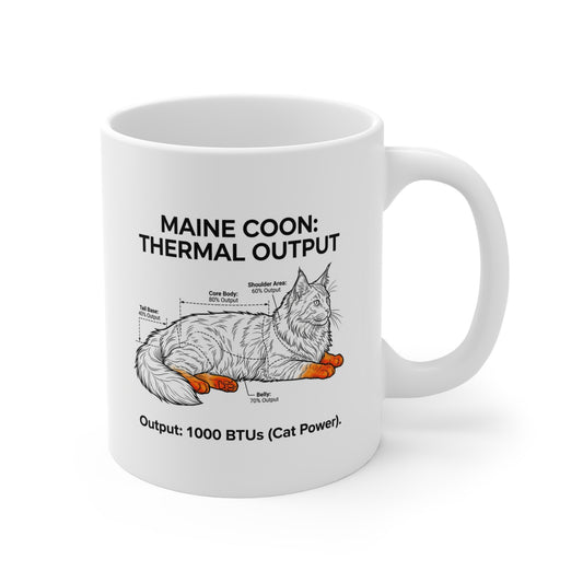 The Maine Coon Thermal Output Schematic Mug