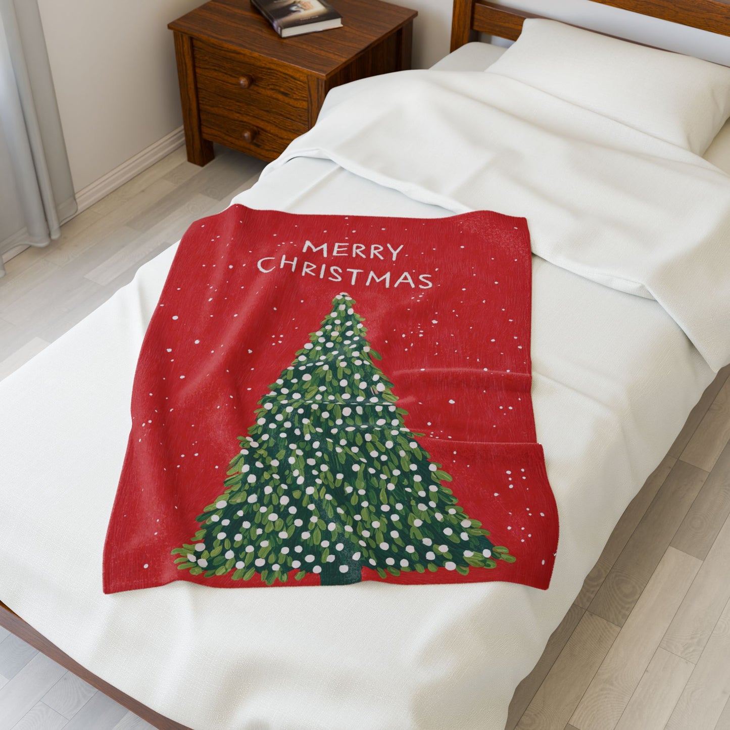 Christmas Tree Holiday Blanket Plush Throw