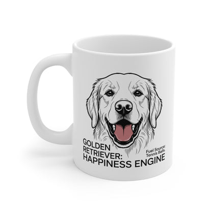 The Golden Retriever Happiness Engine Mug