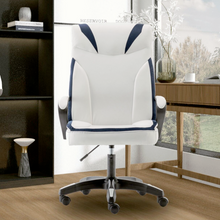 Load image into Gallery viewer, Gaming Racer Theme White Office Computer Chair
