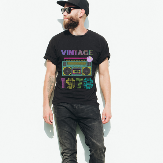 Mens Vintage 1978 Theme T-Shirt