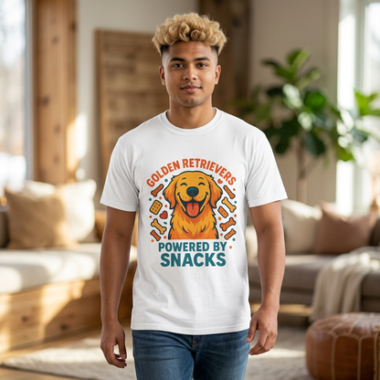 Golden Retrievers Powered by Snacks T-Shirt