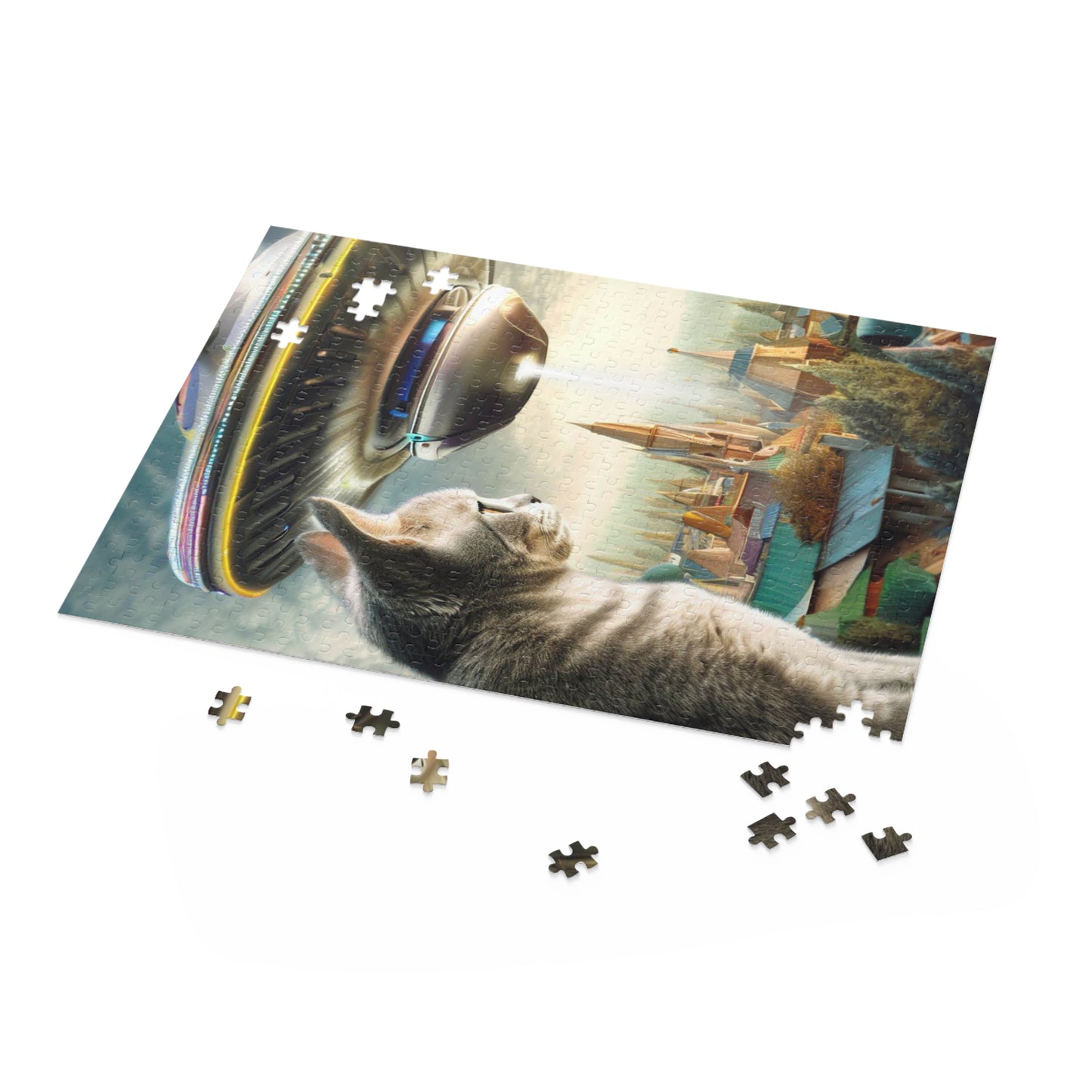 Astrocat Encounter Jigsaw Puzzle 500-Piece