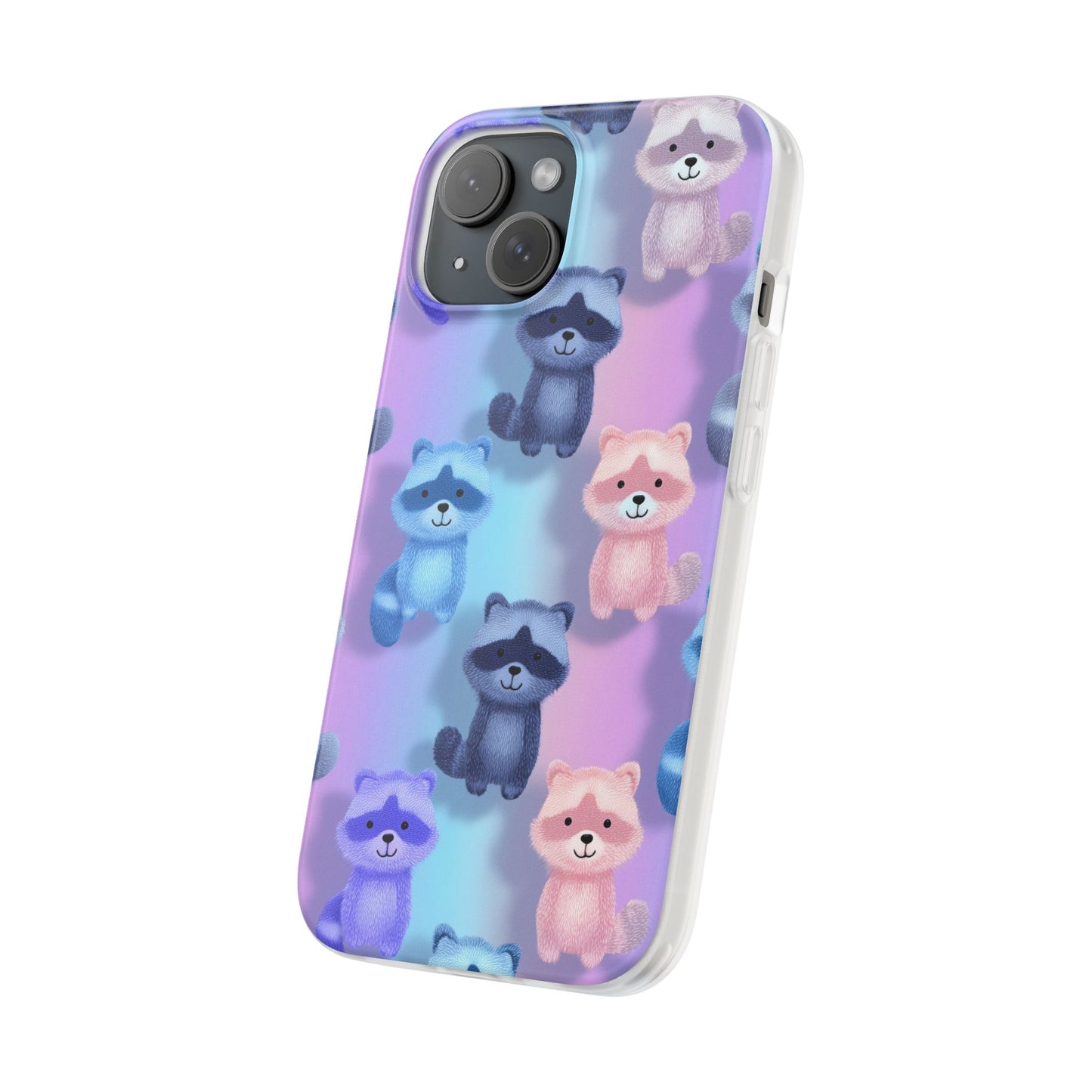 Colorful Raccoon Cartoon Flexi Cases iPhone Case