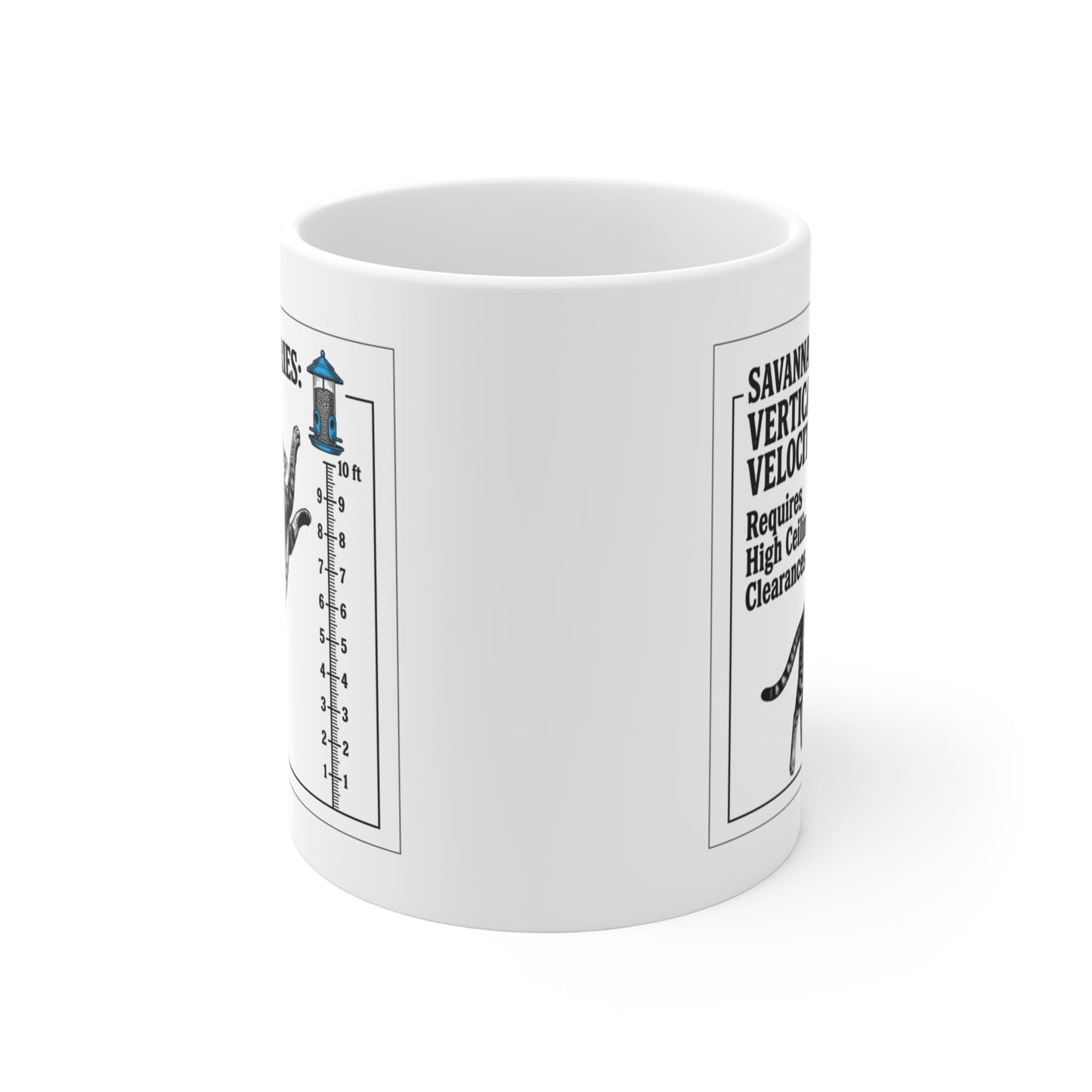 The Savannah Feline Vertical Velocity Chart Mug