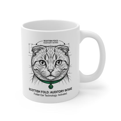 The Scottish Fold Auditory Intake Blueprint Mug