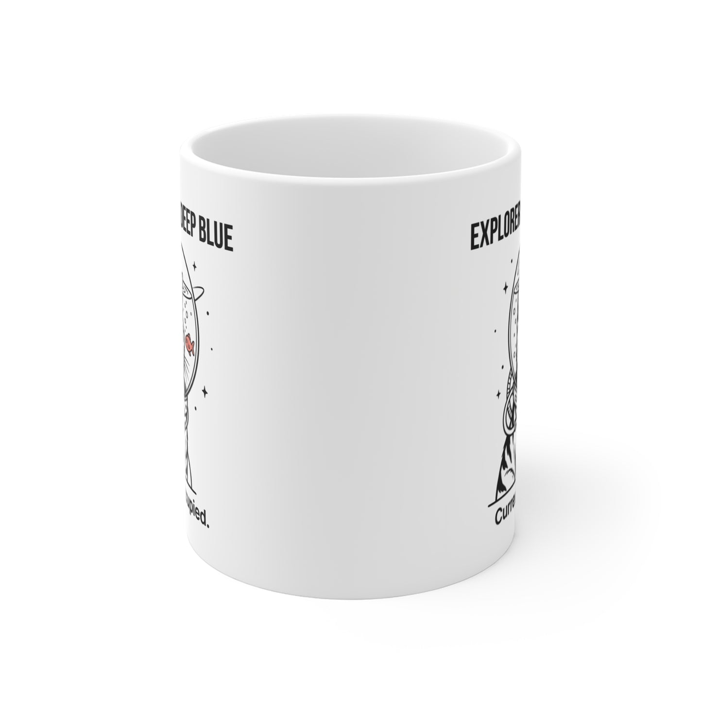 The Fishbowl Astronaut Cat Mug