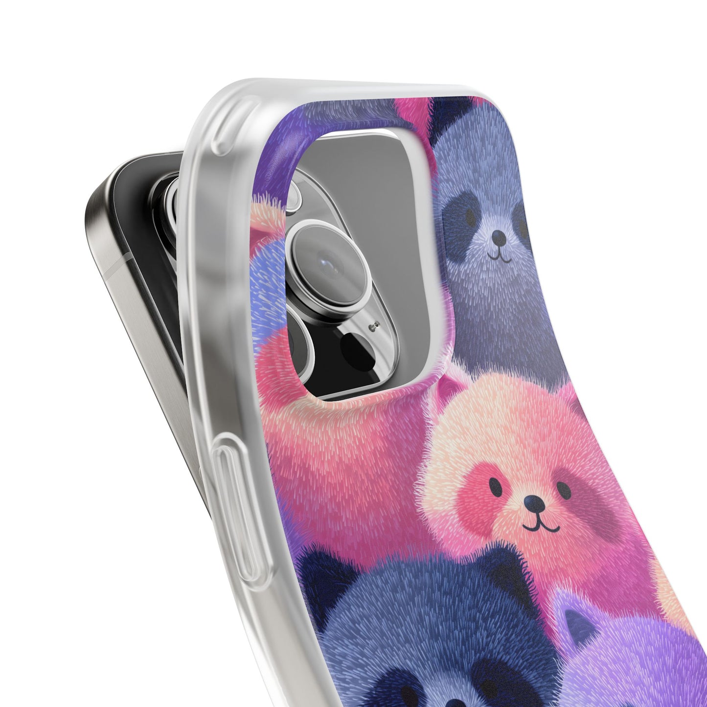 Fluffy Raccoon Cartoon Flexi Cases – Fun and Playful iPhone Case
