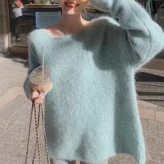 Womens Laid-back Knit Sweater
