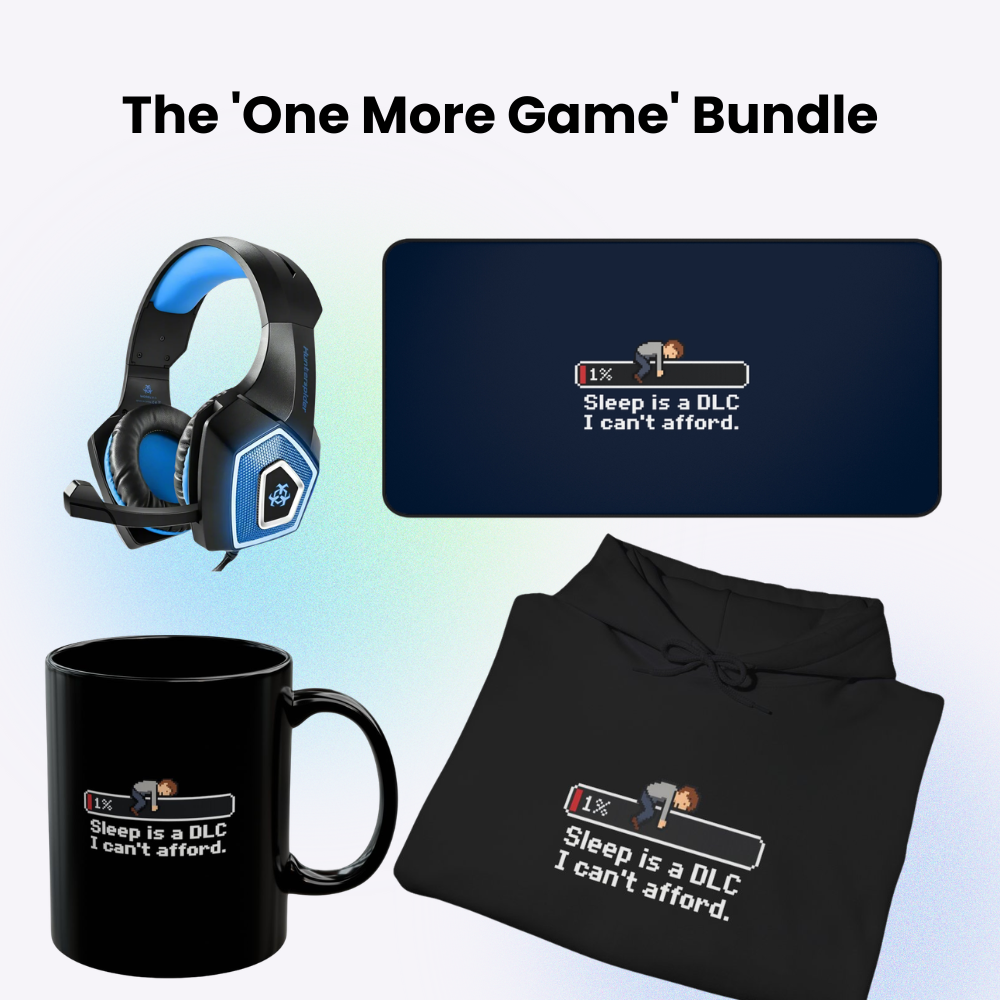 The 'One More Game' Bundle for Gamers 4 pcs Gift Set (Sleep is DLC Edition)
